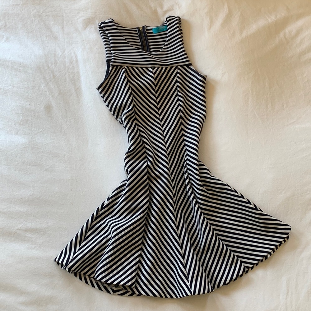 Navy & White stripped dress